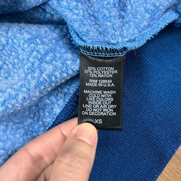 EUC Aviator Nation Rainbow Rib Zip Hoodie Light Blue Sz XS - Picture 11 of 12